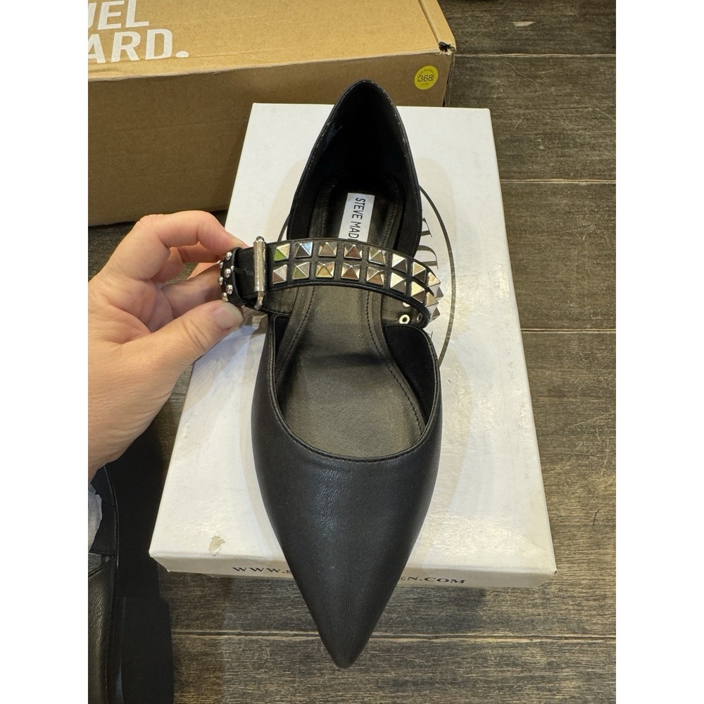 ballerina donna eco leather STEVE MADDEN PIXEL black shoe woman Size 8 - Picture 11 of 12